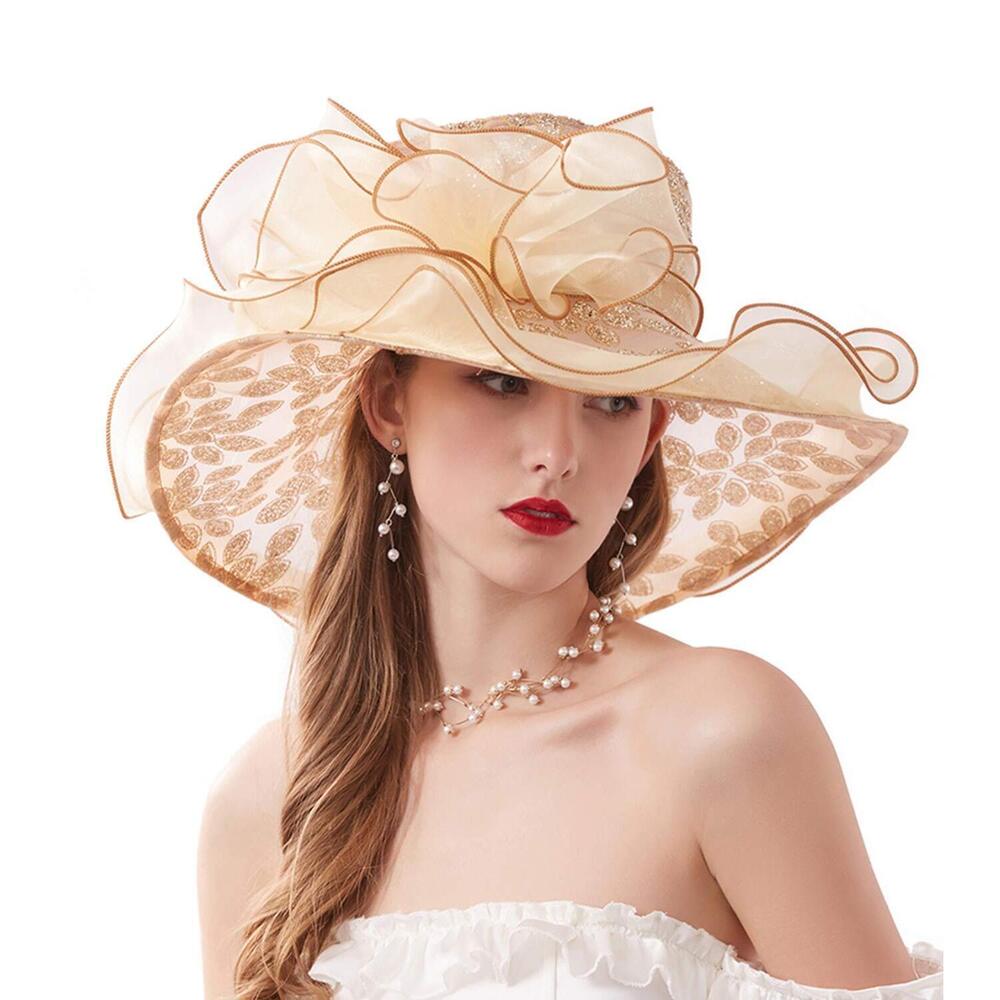 1967 Womens Organza Church Kentucky Derby Tea Party Wedding Fascinator Hat